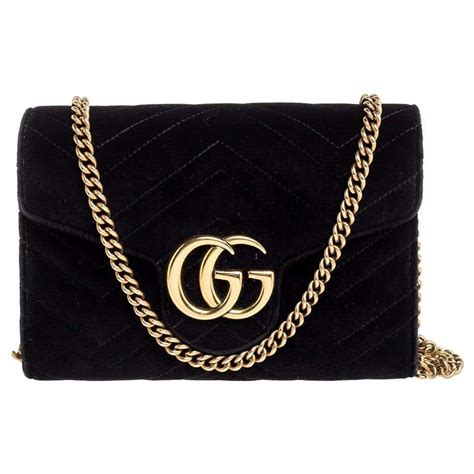 gucci marmont velvet love wallet on chain|gucci signature wallet on chain.